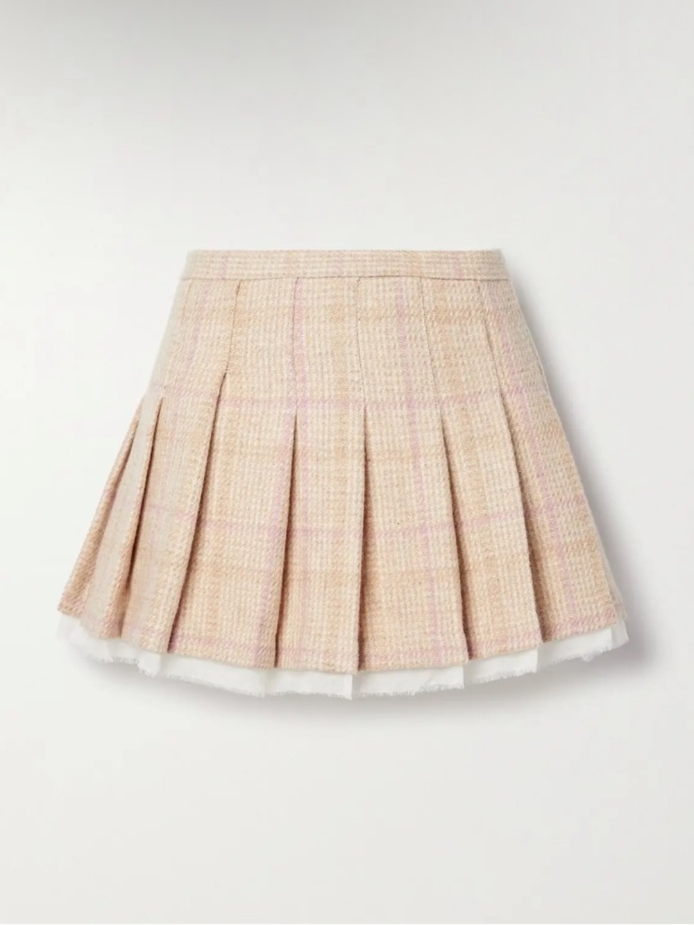 Loveshackfancy / NWT Rooney Pleated Mini Skirt in Creamy Caramel